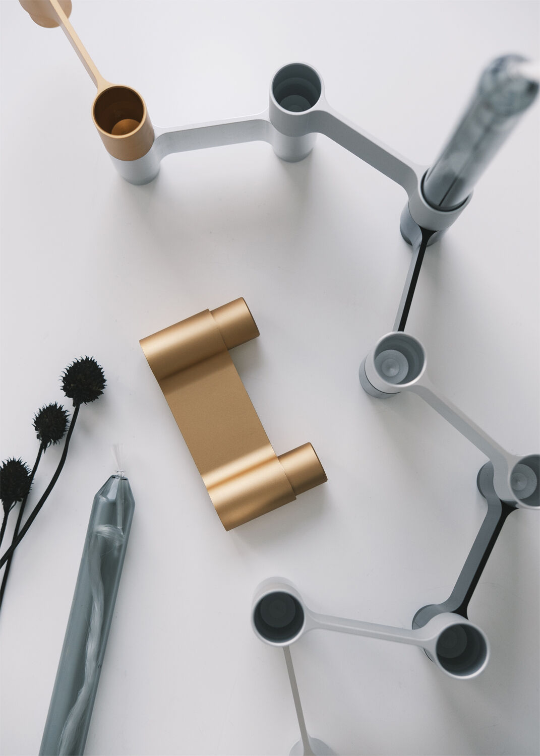 LINK, CANDLE HOLDER, POLISHED ALUMINIUM, 11060P