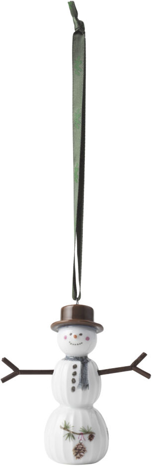 Hammersh&oslash;i Christmas Sn&oslash;mann hengende H9,5 hvit m. deko