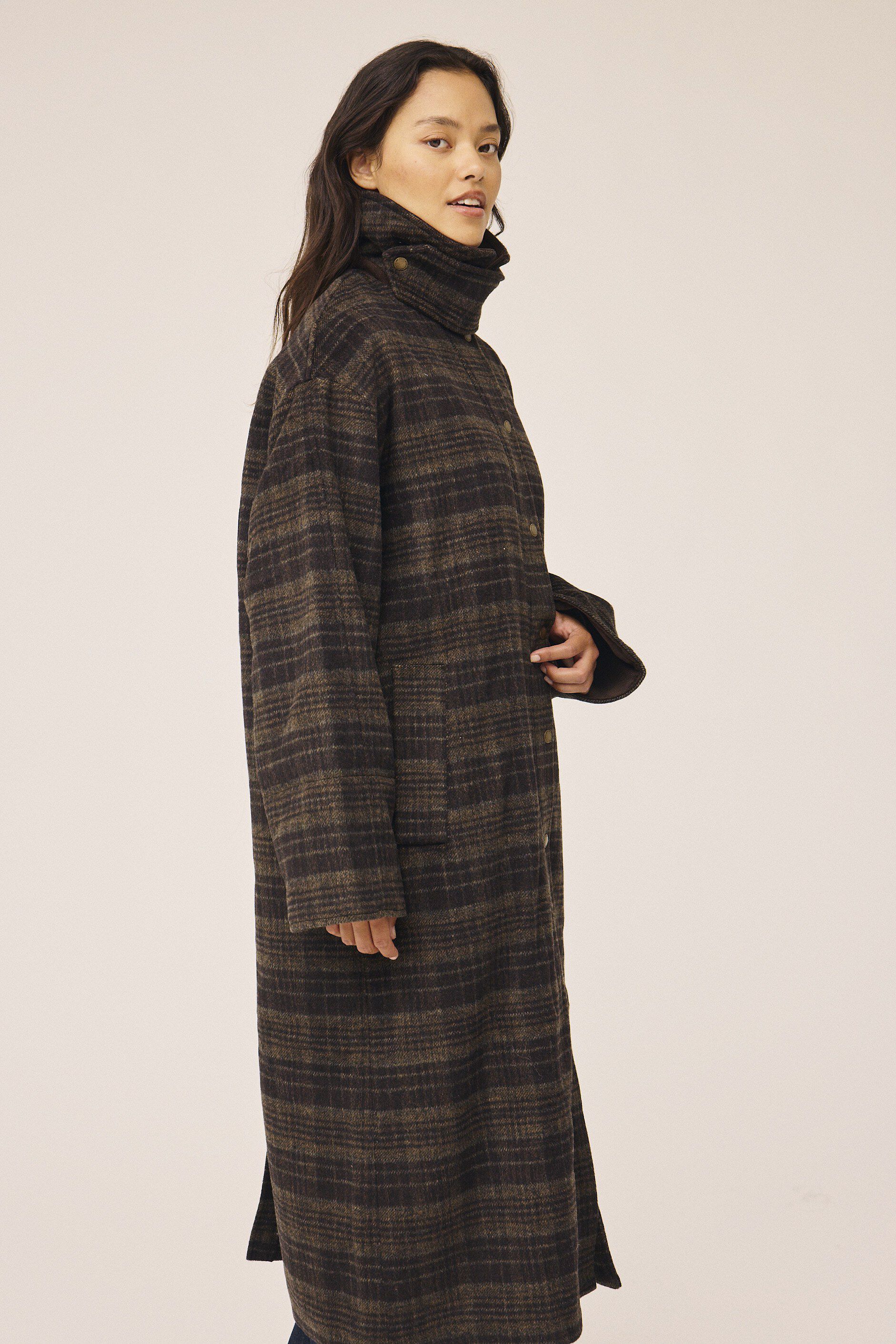 Emmy Wool 1 Coat with corduroy detail - GRS