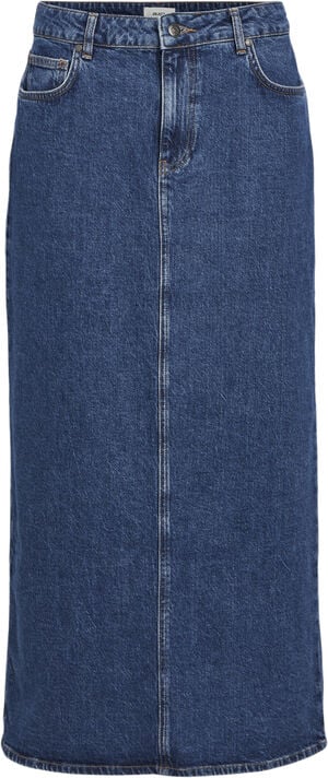 OBJELLEN MW LONG DENIM SKIRT NOOS