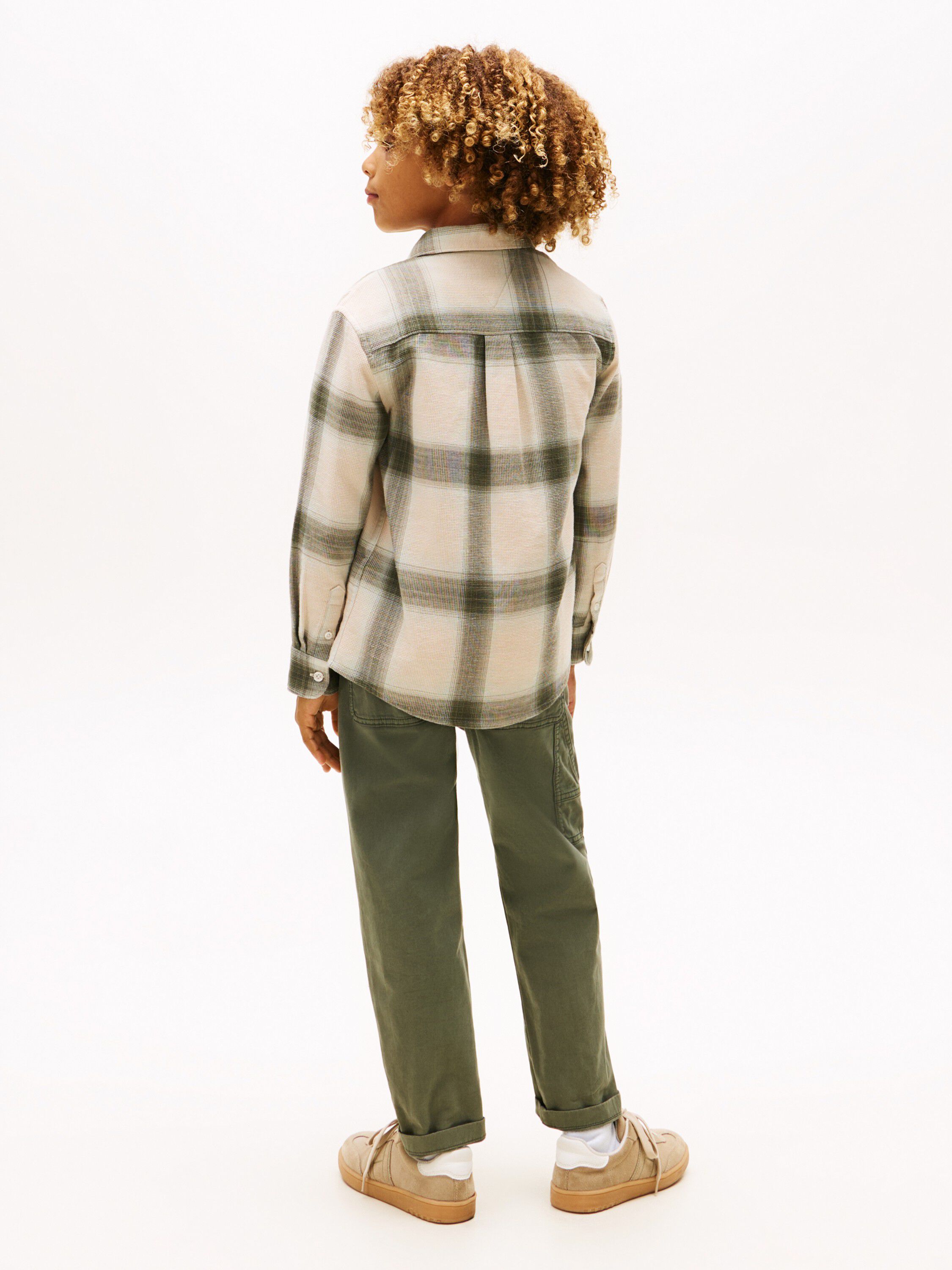 WAFFLE TEXTURE CHECK SHIRT