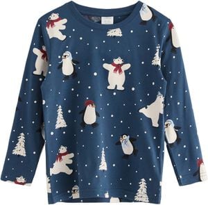 Long-sleeved jersey top with an all