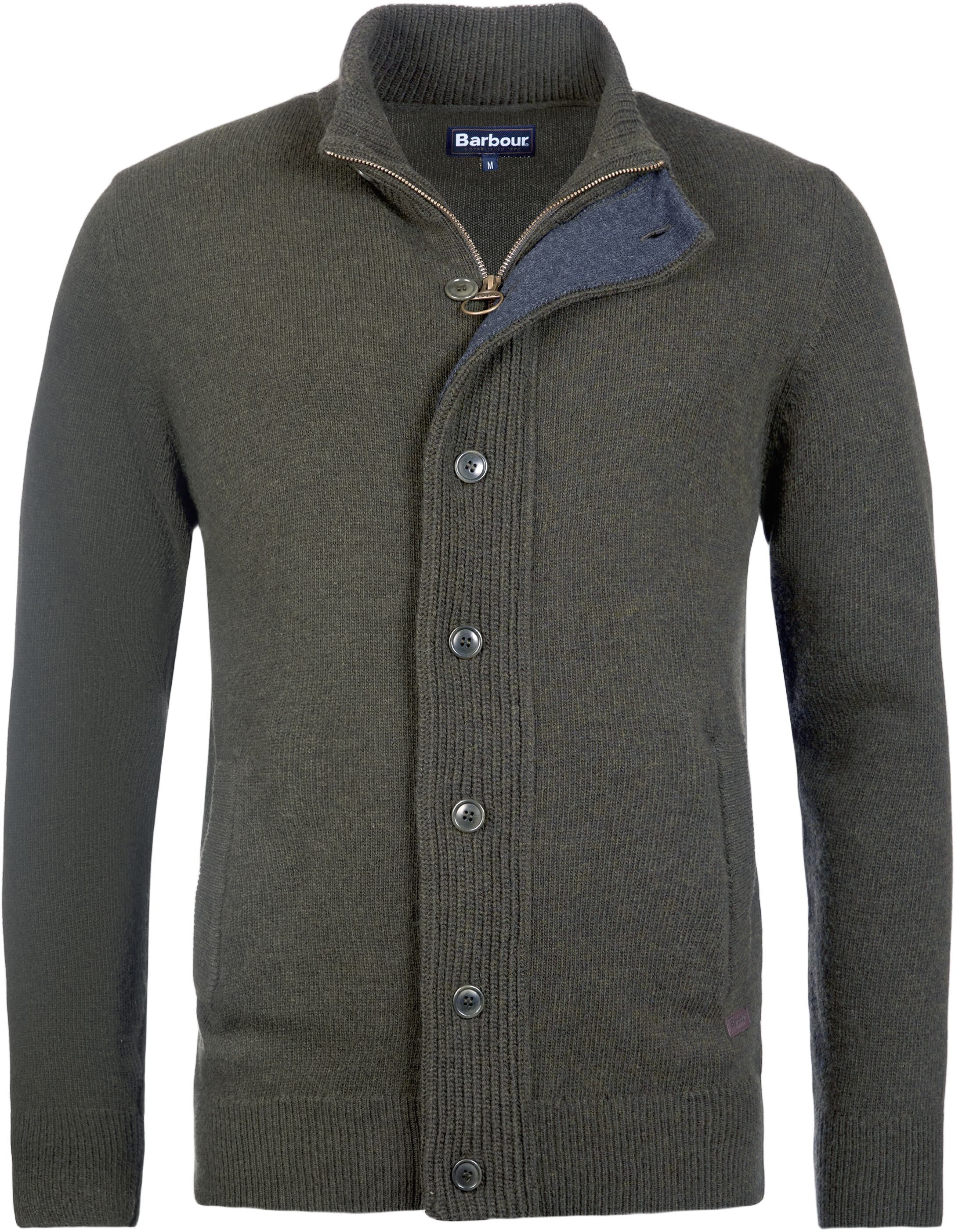 Barbour Essent Patch Zip Through Knitted Jumper Through Knit