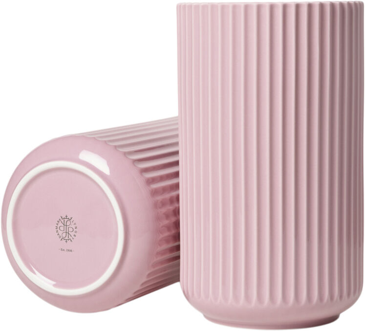 Lyngby Vase H25 cm rosa porcel&aelig;n