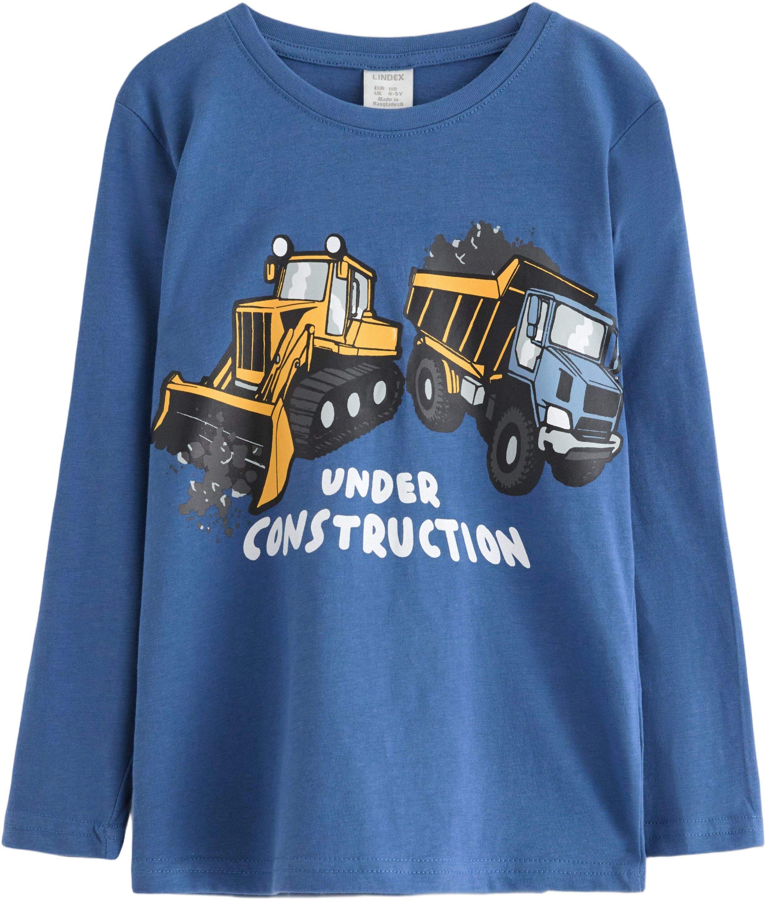 Long-sleeved top in soft cotton jer