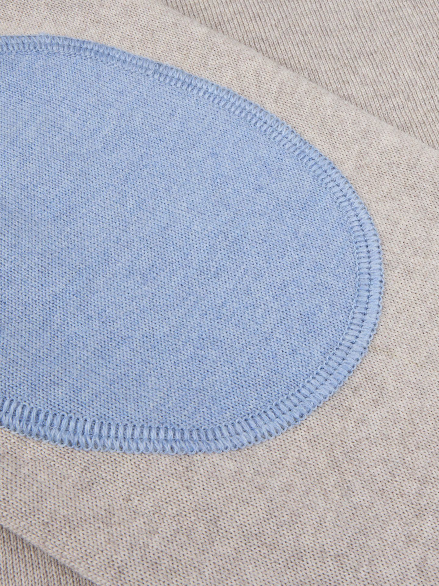 Pullover Knitted Crew Neck With Patch Merino Wool