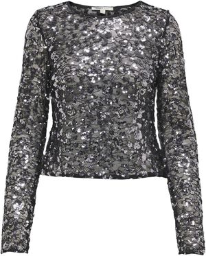 ONLPALEMA LS LACE SEQUIN TOP WVN