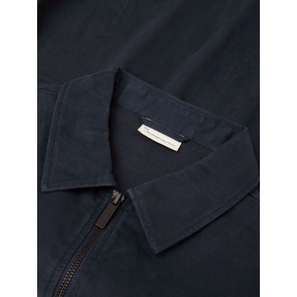 Twill zip overshirt