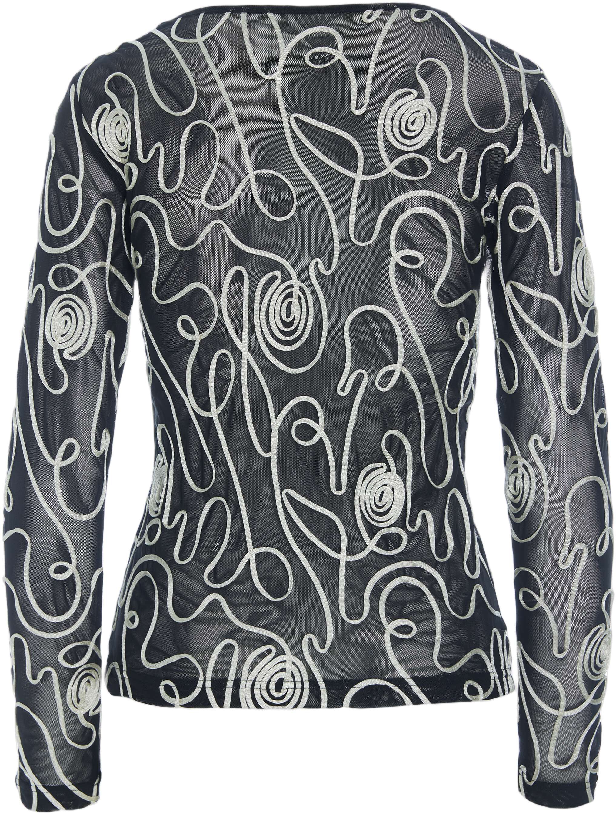 Twirl mesh mesh t-shirt