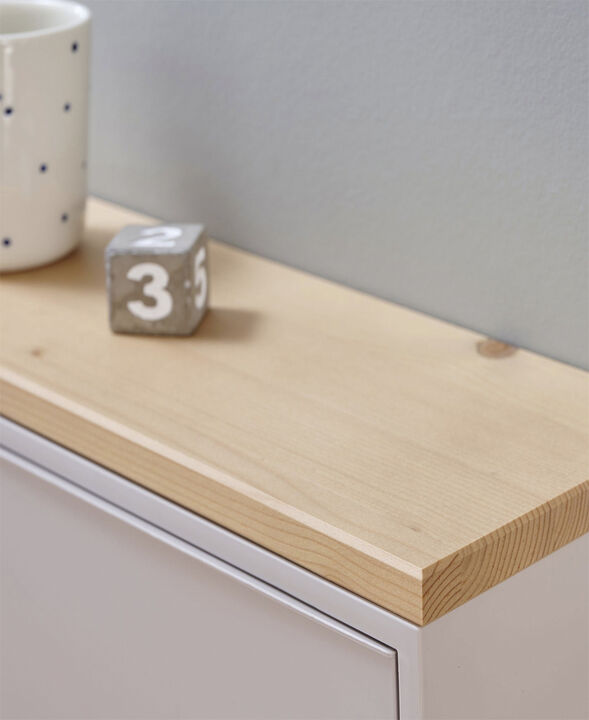 Floating wooden shelves