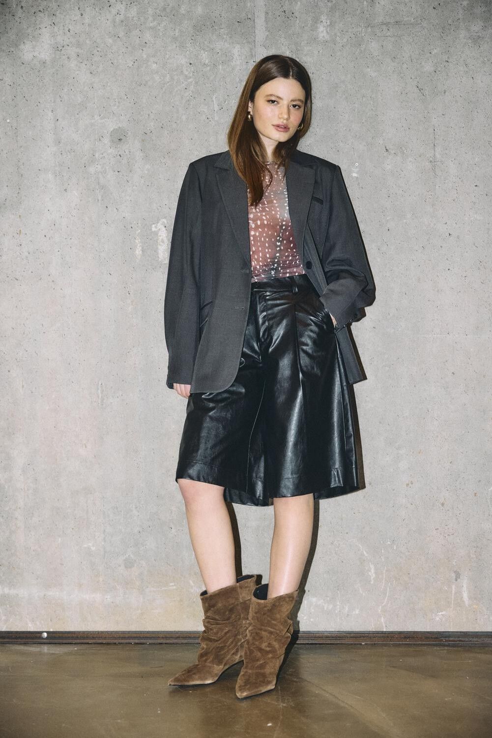 Nmdeer L/S Ruching Top Jrs