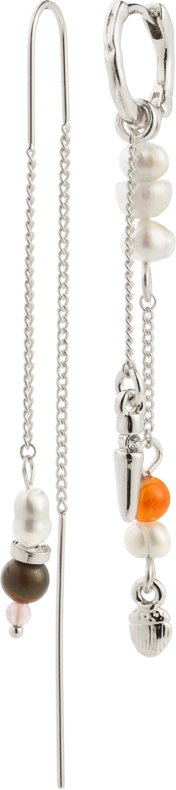 BETWEEN chain earrings silver-plated