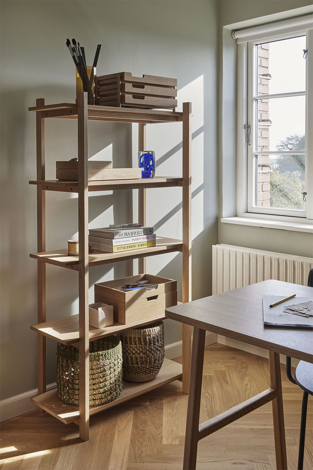 Pine Baskets Natural/Multicolour set of 2