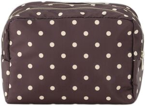 Toiletbag big polkadot brown