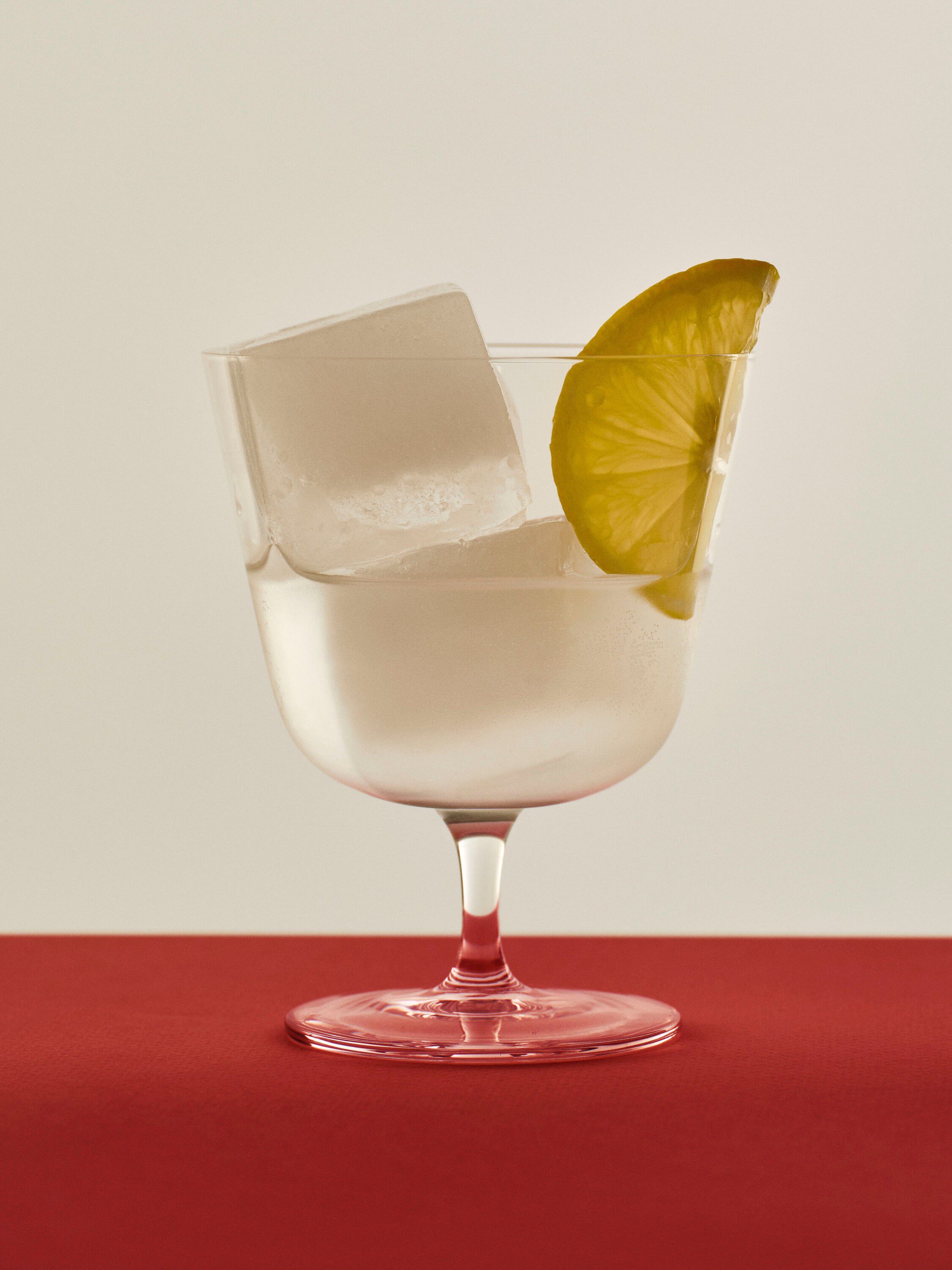 Curve Stem Glass-Set of 2-Small-Clear