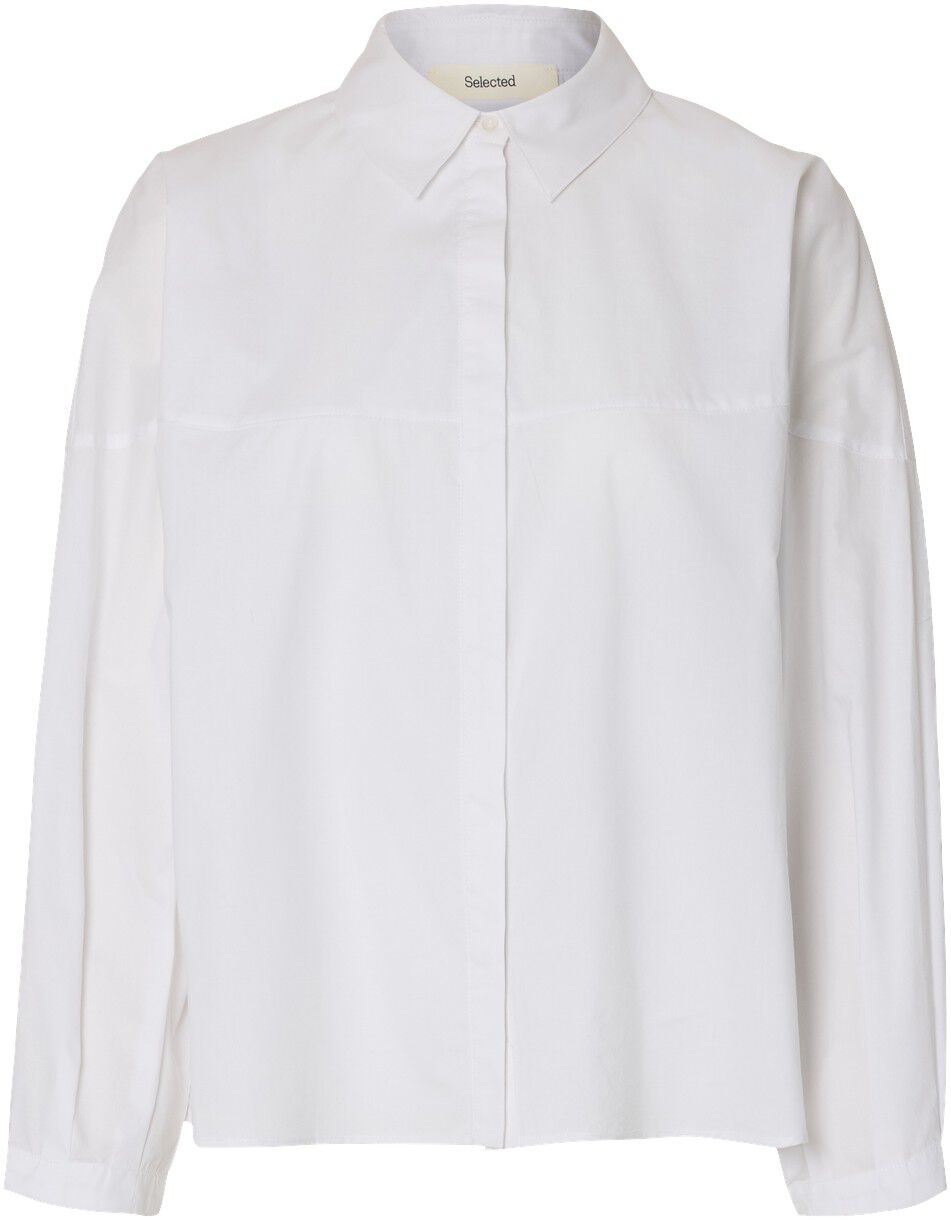 Slfdelia Regular Ls Pleated Shirt B