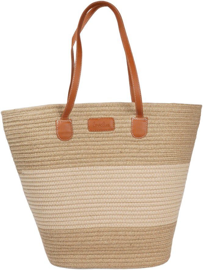 SIMIUS - BEACH BAG W/ PU HANDLES - 45 x 40 CM