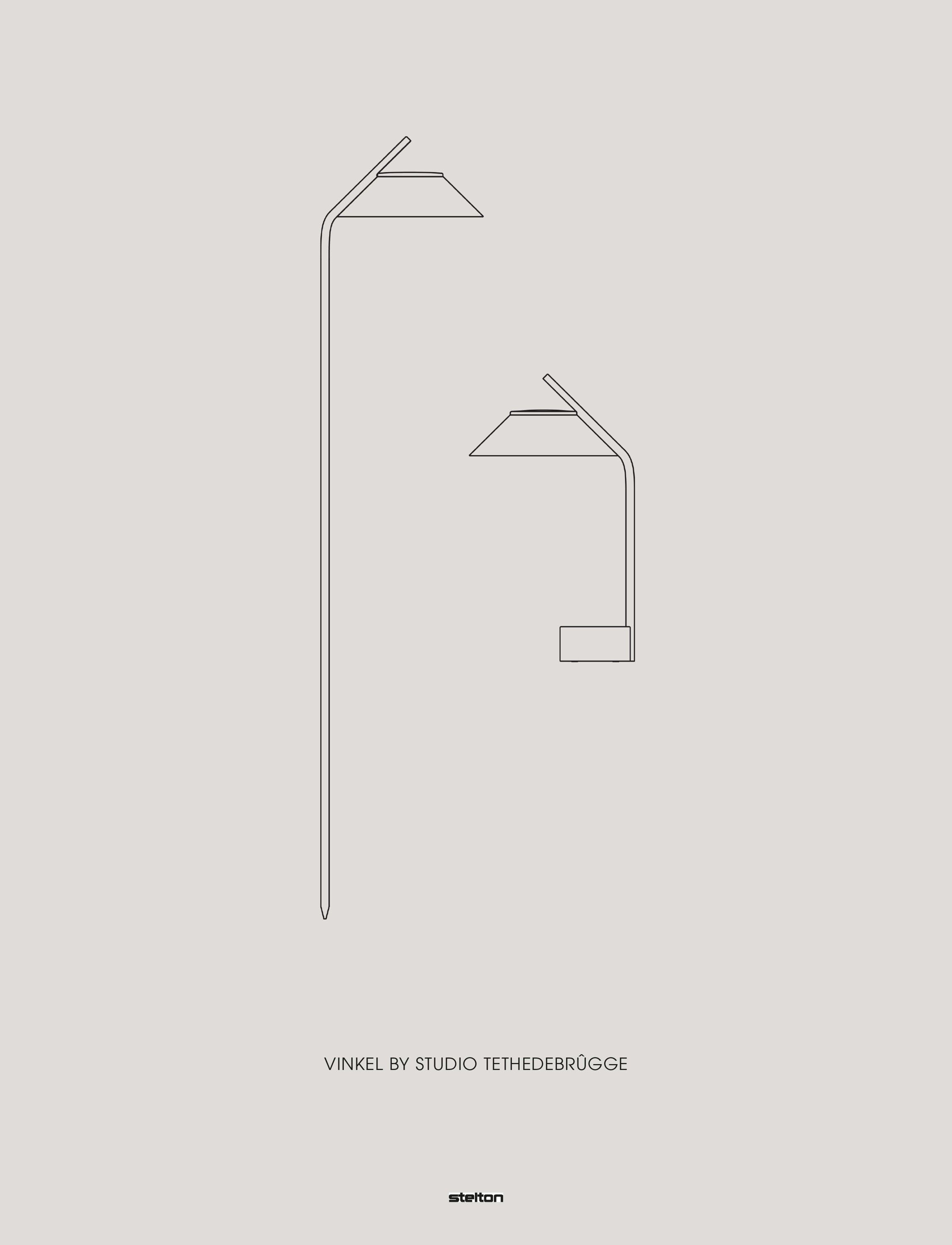 Vinkel Solcellelampe, spyd black