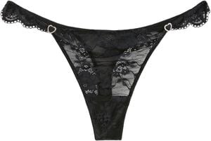 Thong in lace with a low waist and