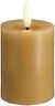 Moods & More - LED Pillar Candles, Silk, Melted, Honey mustard, 49x75