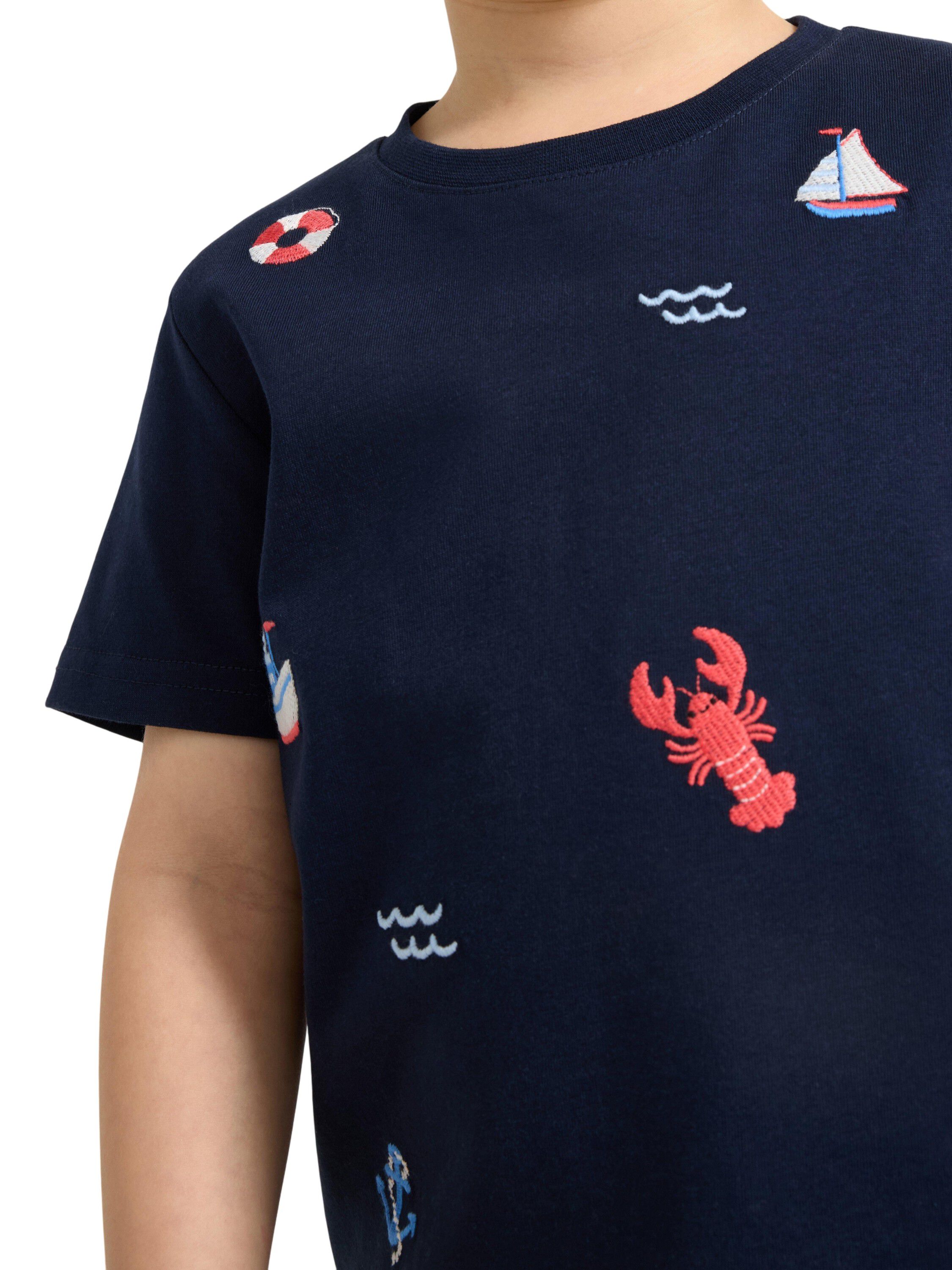 Top in soft cotton jersey with shor