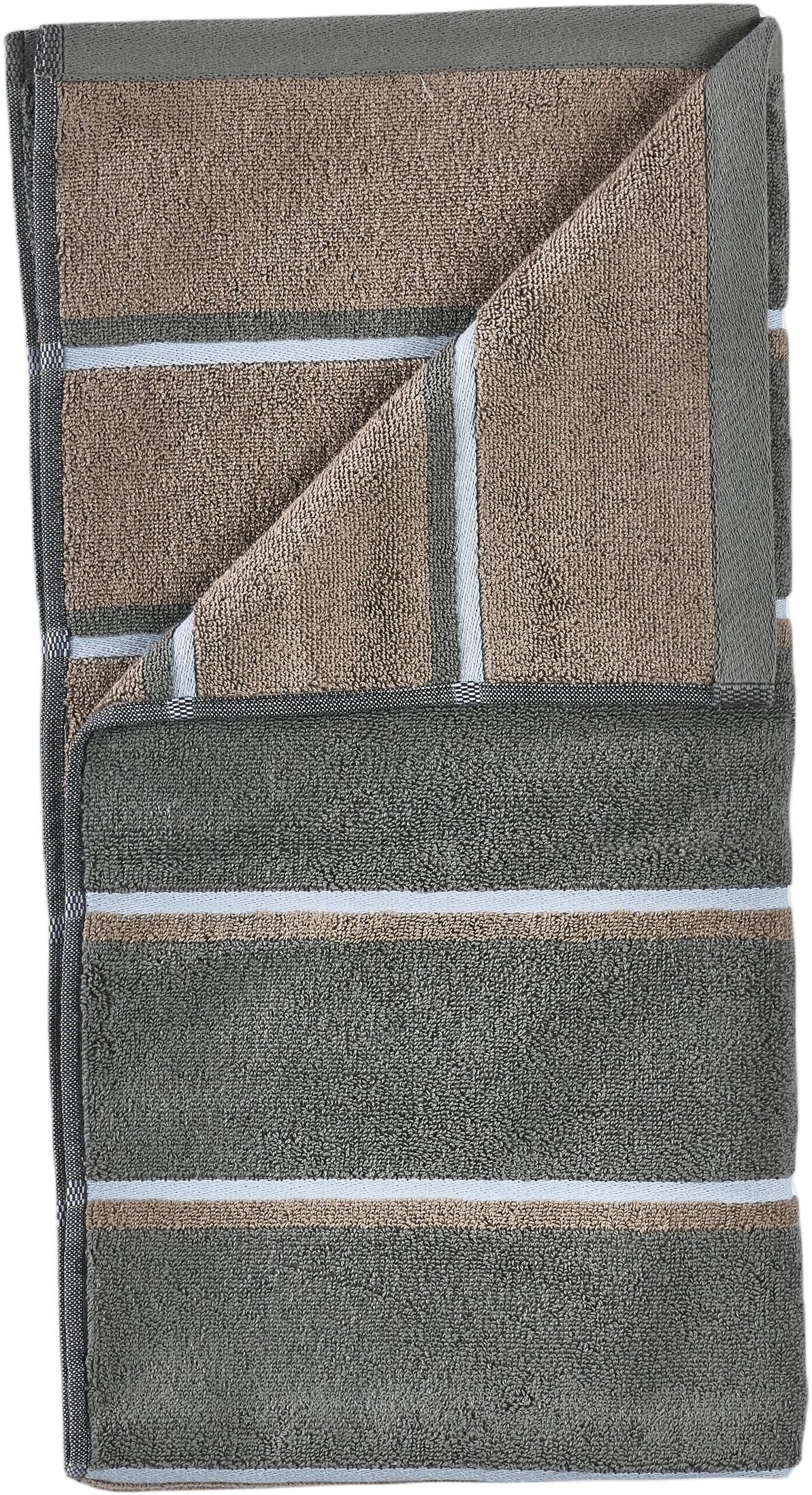 H&aring;ndkle Sauna 50x100 White/Soft Grey/Eucalyptus