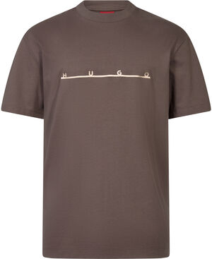 Relaxed-fit T-shirt with zigzag stitching detail