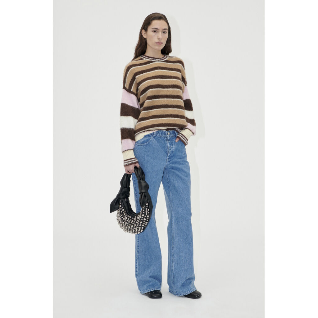 Long Sleeve Crew Neckline Jumper, 2283 Alpaca Stripes