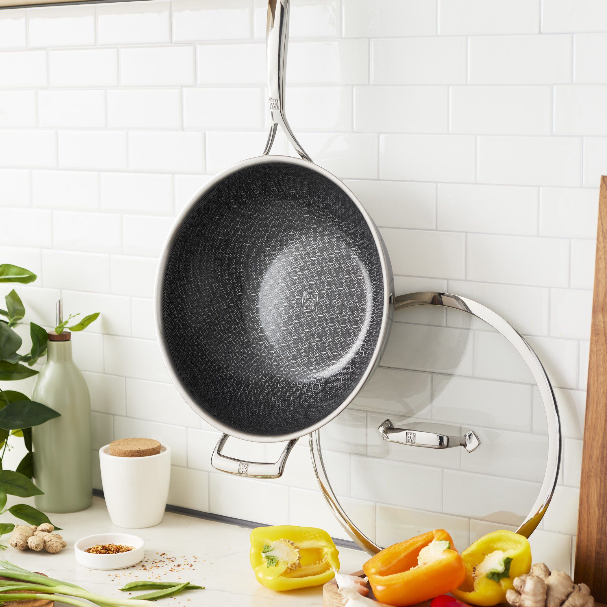 Wok 30 cm, 18/10 rustfritt st&aring;l