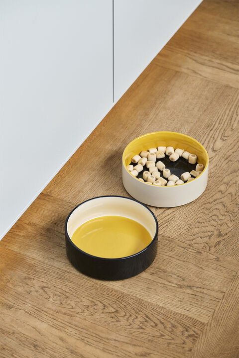 HAY Dogs Bowl-Large-Yellow, blue