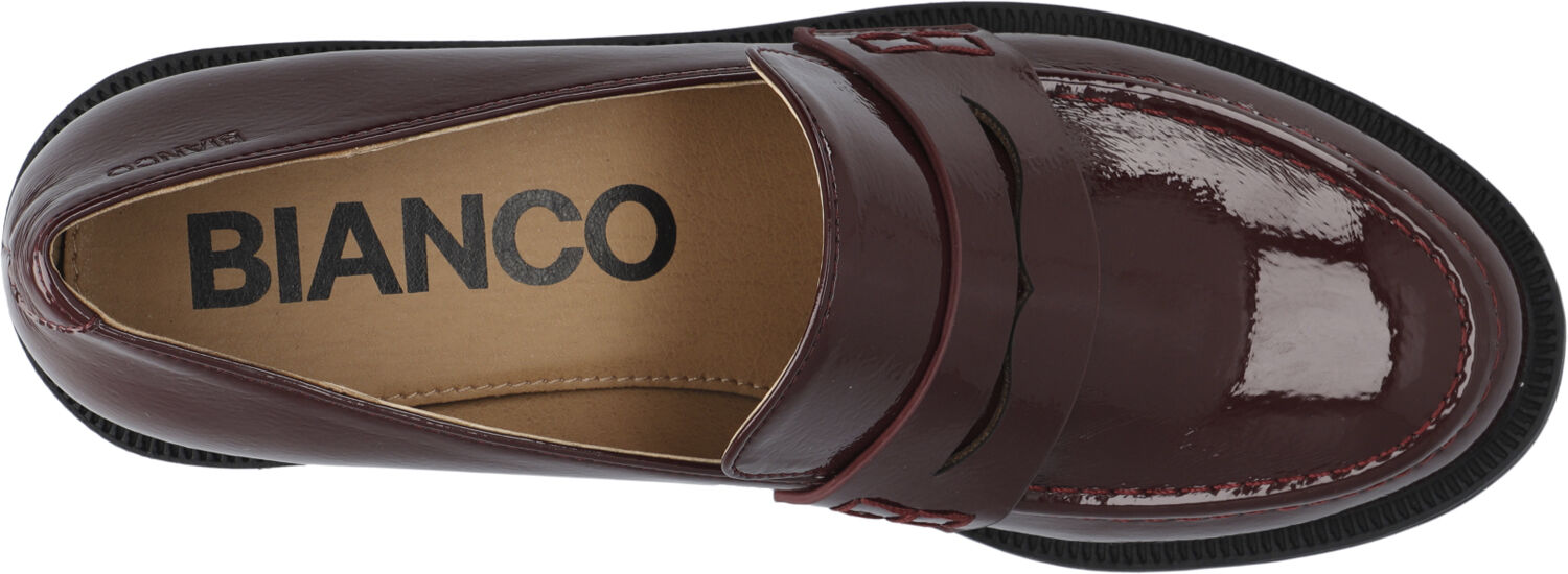 BIAPEARL Simple Penny Loafer Patent Aquarius