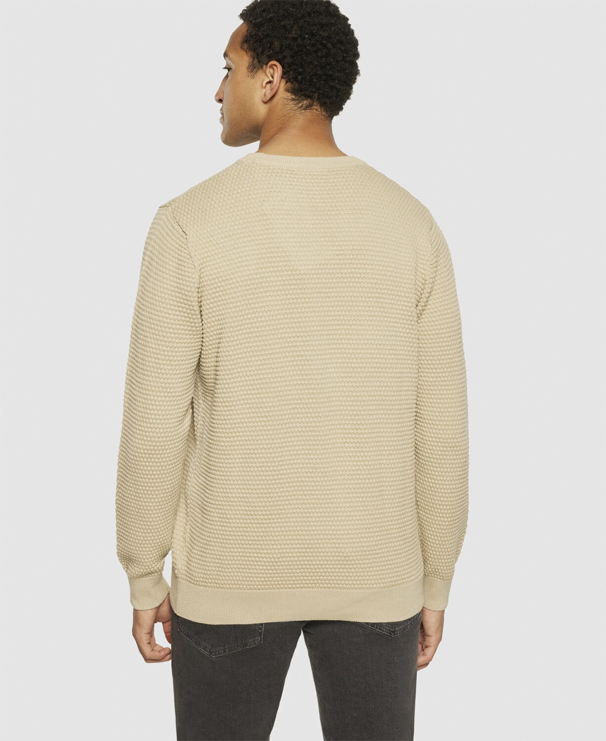 VAGN regular bubble knit crew neck - Regenerative Organic Ce