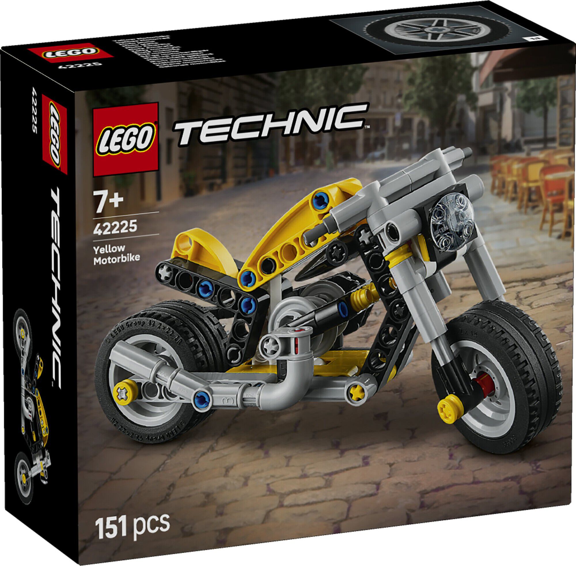 Gul motorcykel 42225
