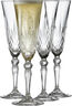 Lyngby Glas Krystal Melodia Champagneglass 16 cl 4 stk.