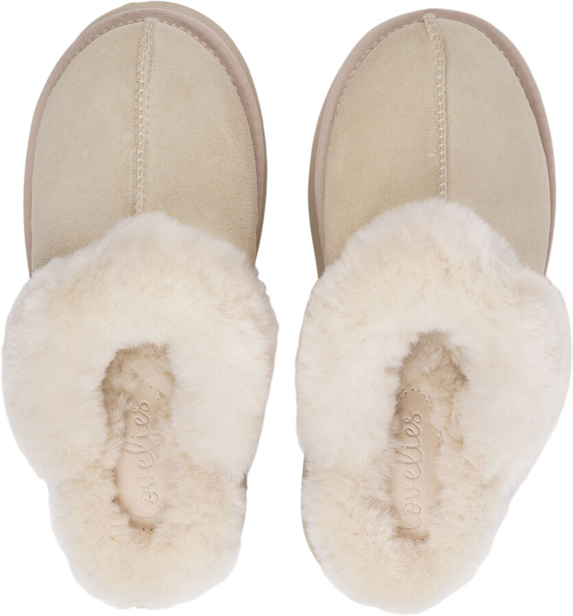 ROBSON - SILK COW SUEDE MULES WITH SHEARLING