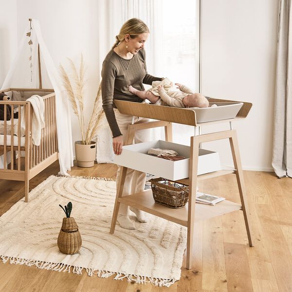 Leander Linea� puslebord m. skumhynde, Eg