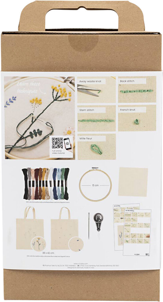 Start DIY Kit Broderi, Blomster