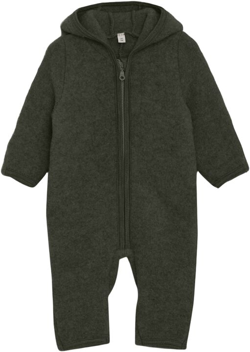 Pram Suit Ears Wool Fleece