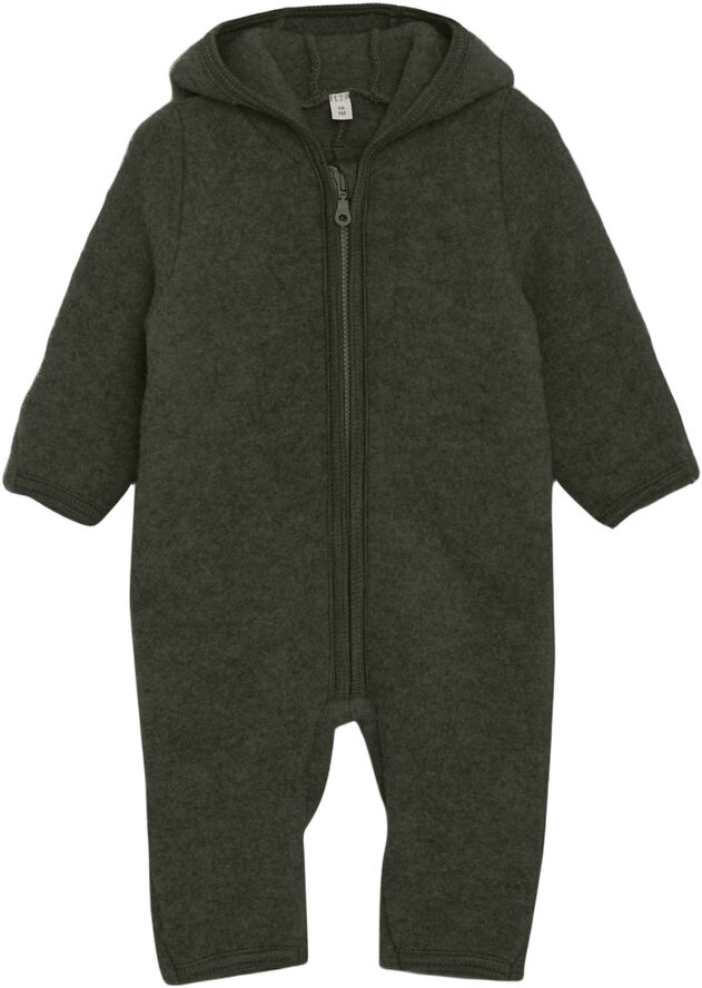 Pram Suit Ears Wool Fleece