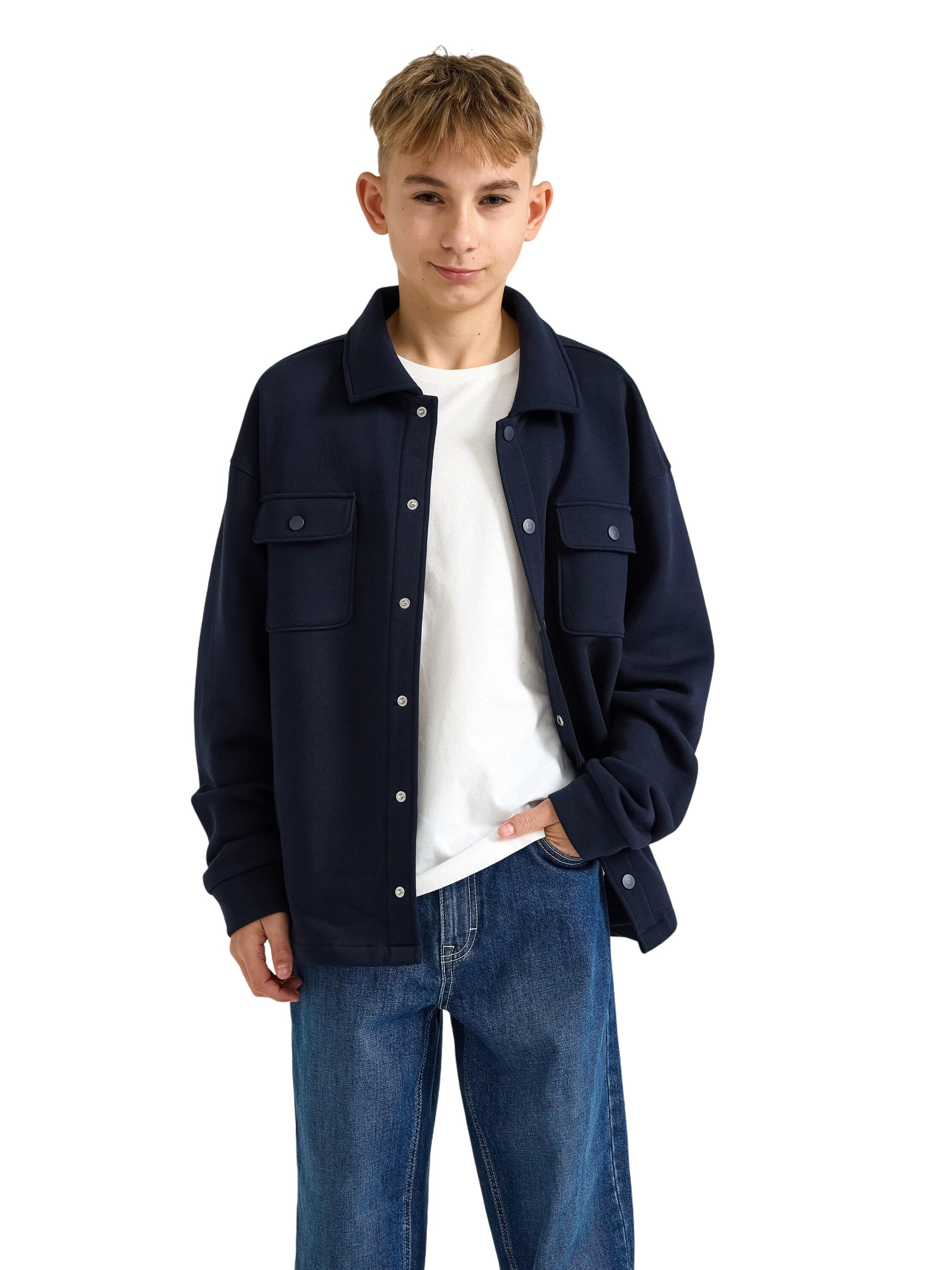 Soft overshirt in cotton jersey ble