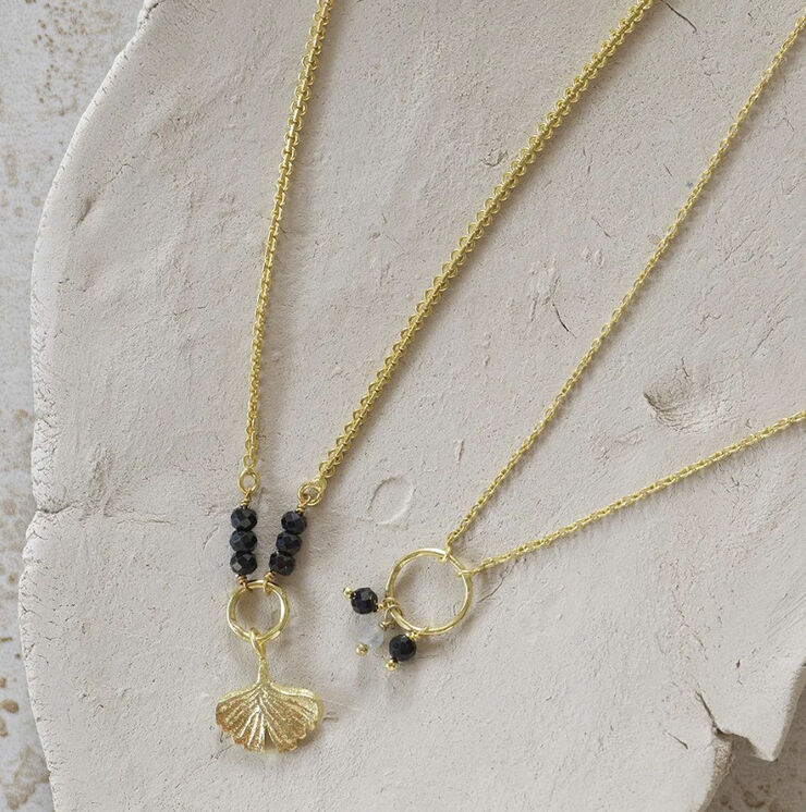 Sentiment Black Onyx Labradorite Necklace GP