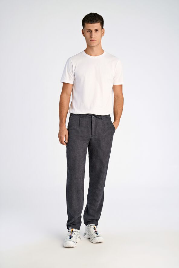 Linen blend herringbone pants