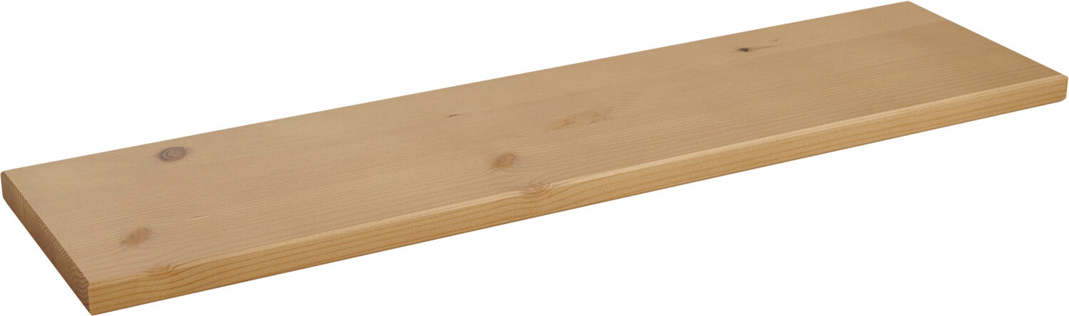 Floating wooden shelves