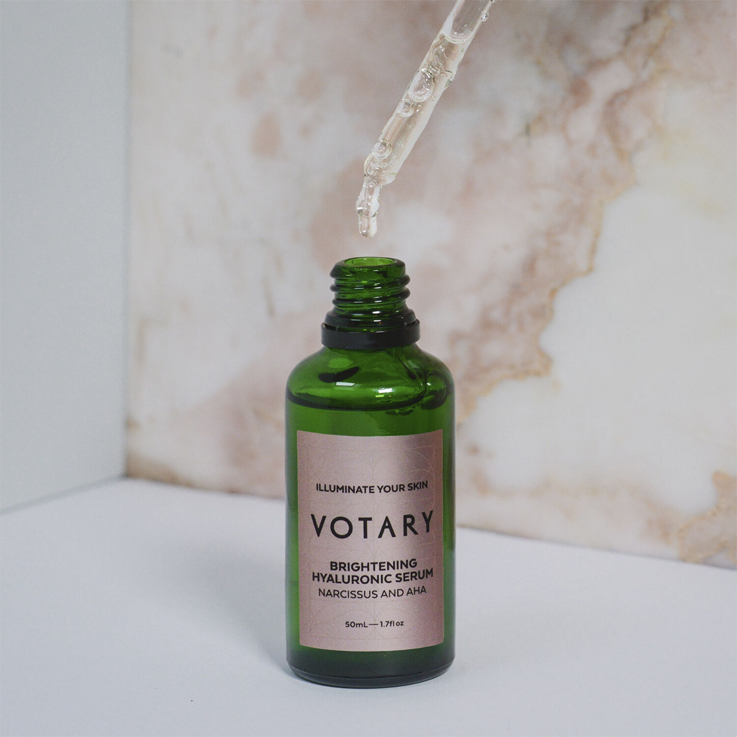 VOTARY Brightening Hyaluronic Serum, Narcisuss and AHAs 50 m