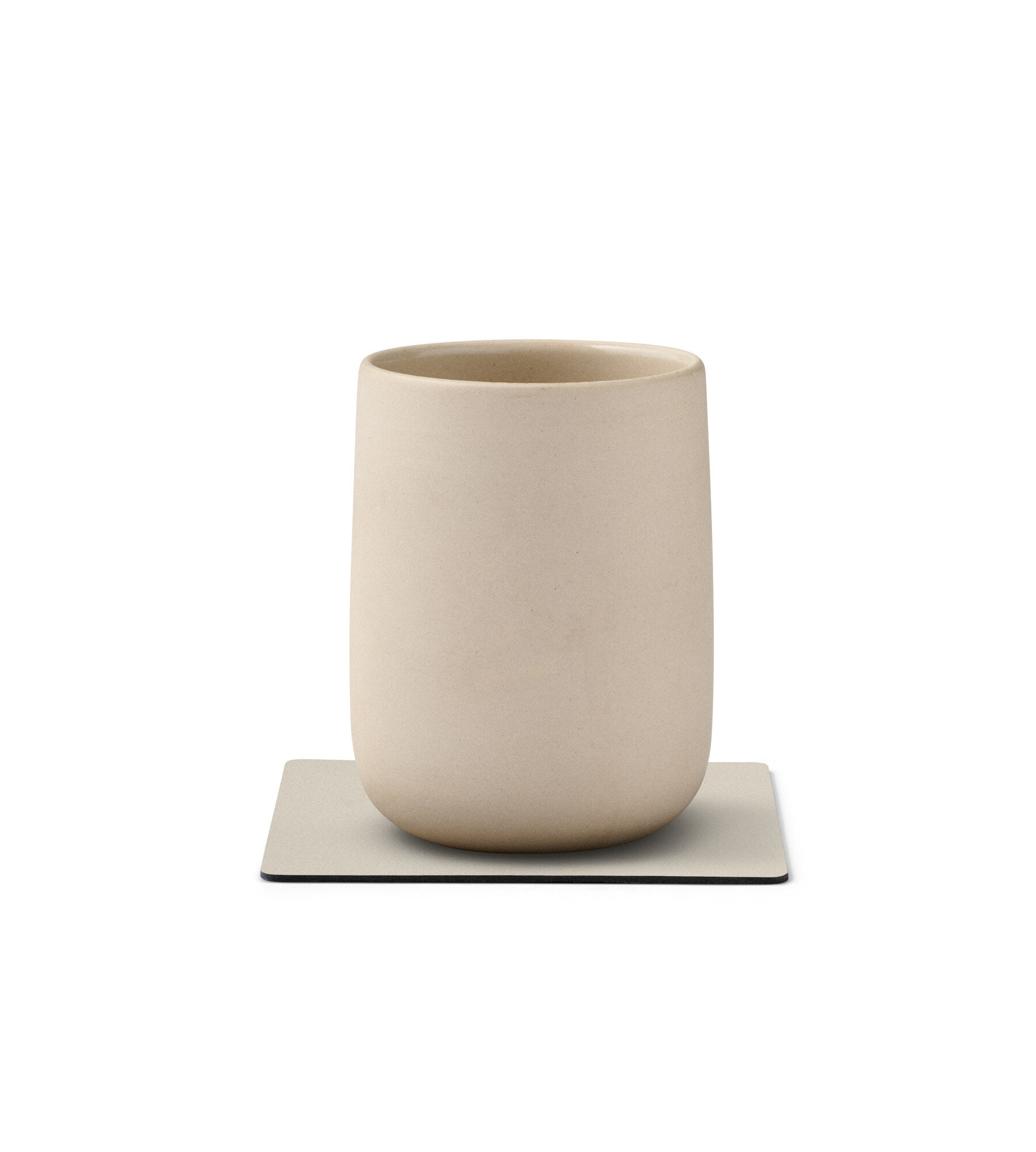 Glass Mat Square Nupo Oyster White