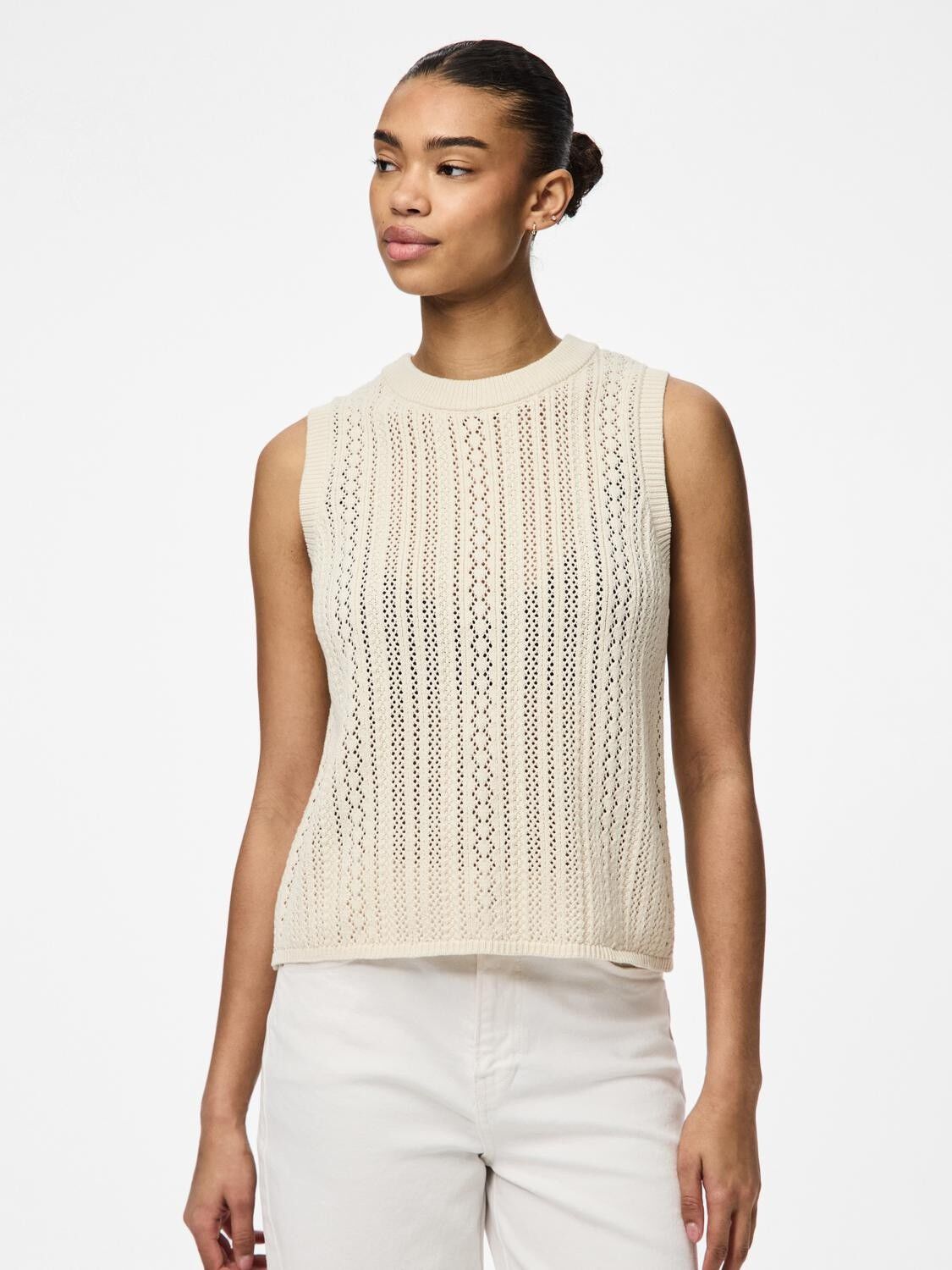 PCNUKA SL O-NECK KNIT NOOS BC