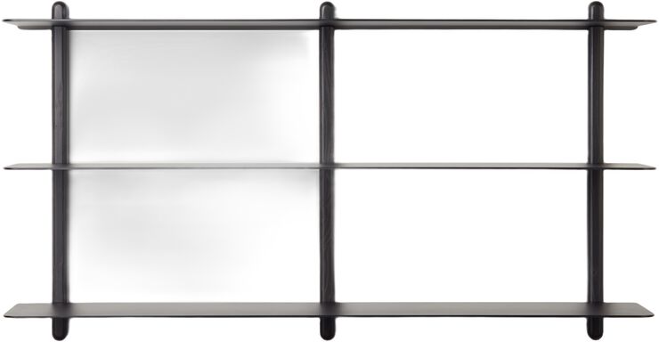 Nivo hylde stor D sort ask/ sort