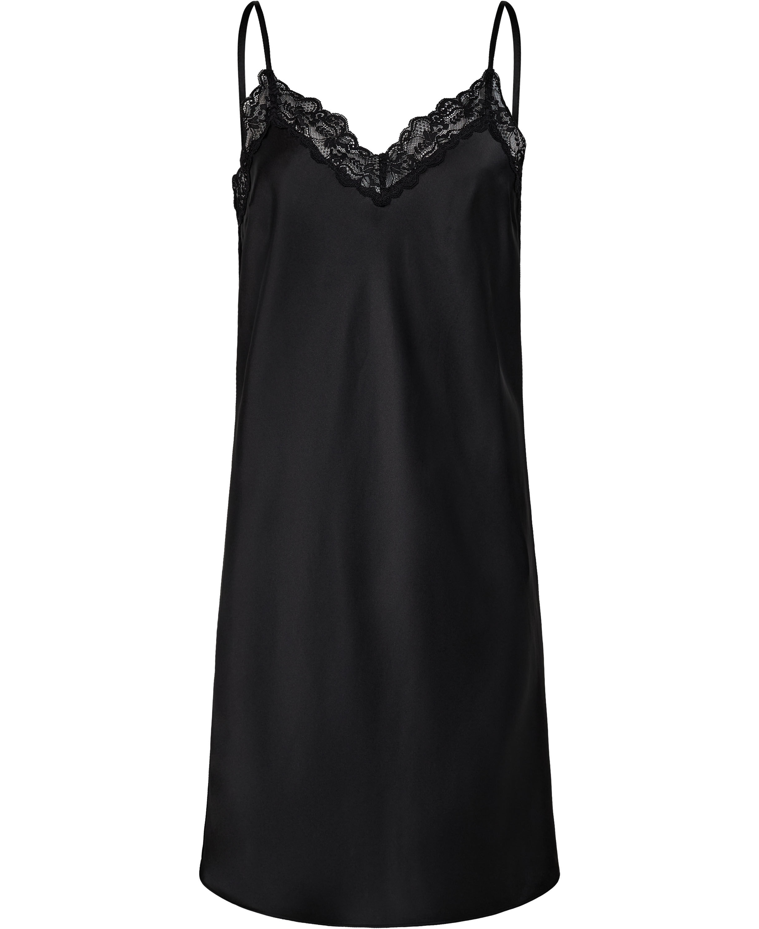 Moon 5 G - Slip Dress w. Lace, 100% Silk