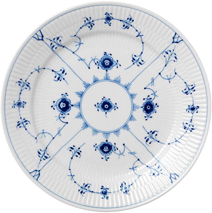 Musselmalet Riflet 25 cm. tallerken