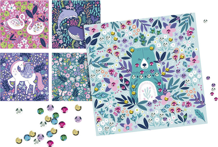 Auzou - Aktivitetssæt - Kunst med pailletter